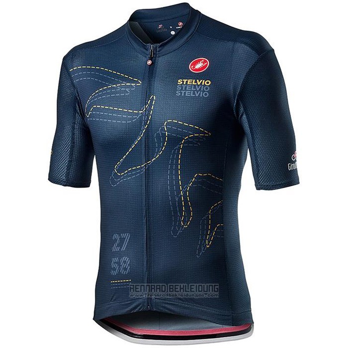 2020 Fahrradbekleidung Giro d'Italia Dunkel Blau Trikot Kurzarm und Tragerhose
